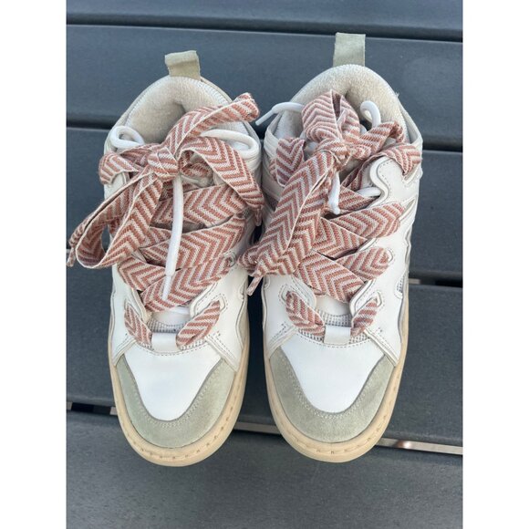 Steve Madden Roaring Women White/Green Double-Laced Lace Up Low Top Fashion Snea - Picture 6 of 9